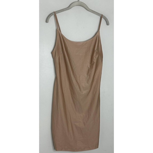 Iris Rose Gold Stretch Tank Spaghetti Straps Stretch Mini Dress Sz XL NEW - Picture 2 of 8